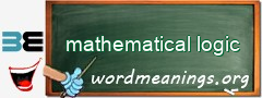 WordMeaning blackboard for mathematical logic